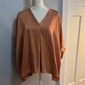 Entro V-Neck Copper Blouse